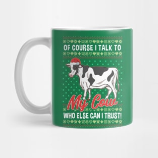 Christmas Cow Country Life Farm Humor Mug